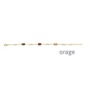 Bracelet plaqué or jaune & Oxyde de zirconium multicolores 20cm (BA103)