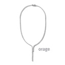 Collier en Argent rhodié 925/1000 & Oxyde de zirconium 45cm (BA065/45)