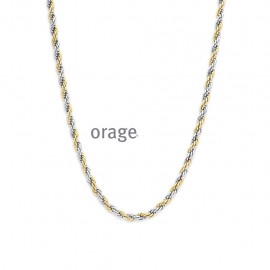 Collier acier bicolore