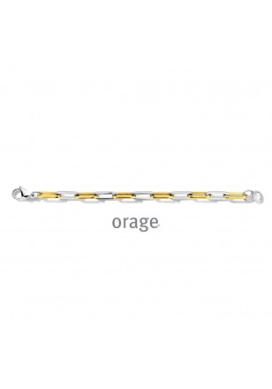 Bracelet acier bicolor jaune 21 cm [A/2124/21]