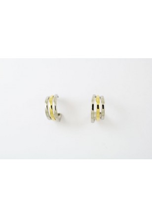 Boucles d'oreilles en acier Bicolores [O/2269]