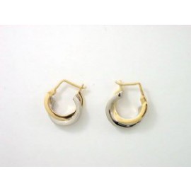 Boucles d'oreilles en acier bicolore [O/2293]