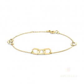 Bracelet octagon Or Jaune 18K 16+2cm