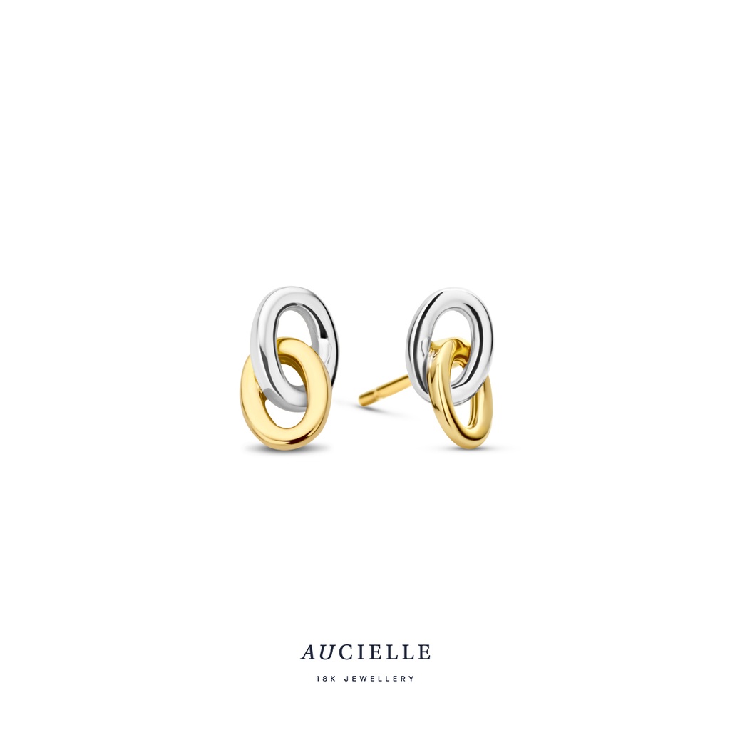 Boucles d'oreilles Or bicolore