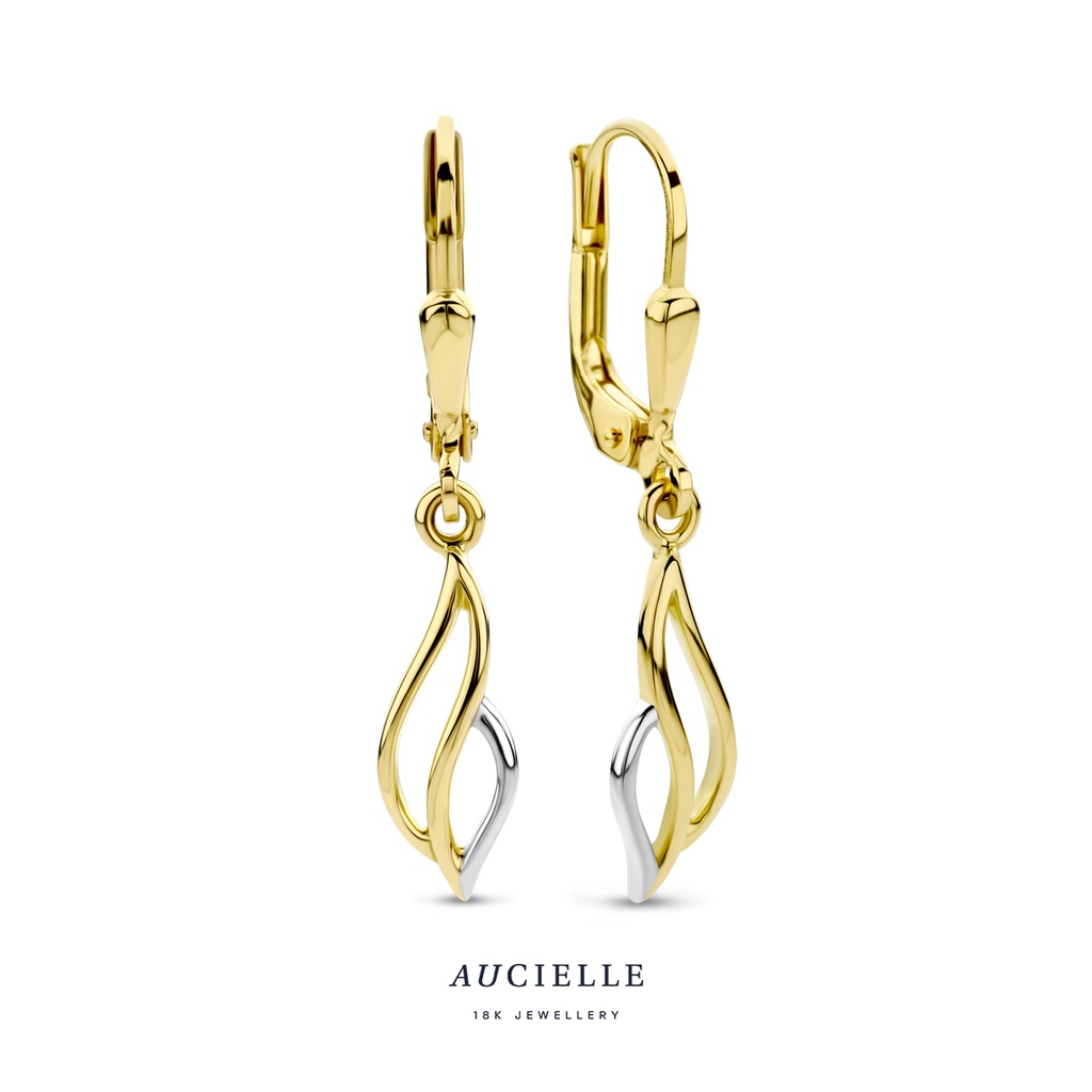 Boucles d'oreilles Or Multicolore pendantes
