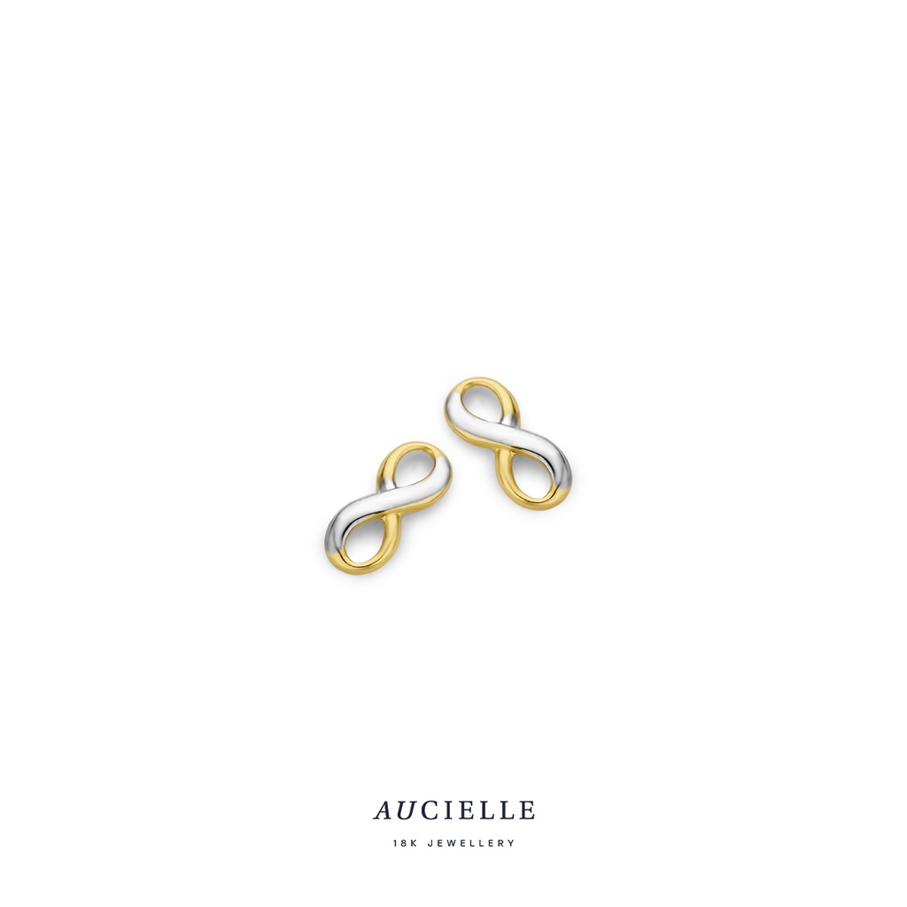 Boucles d'oreilles Or infinty bicolore