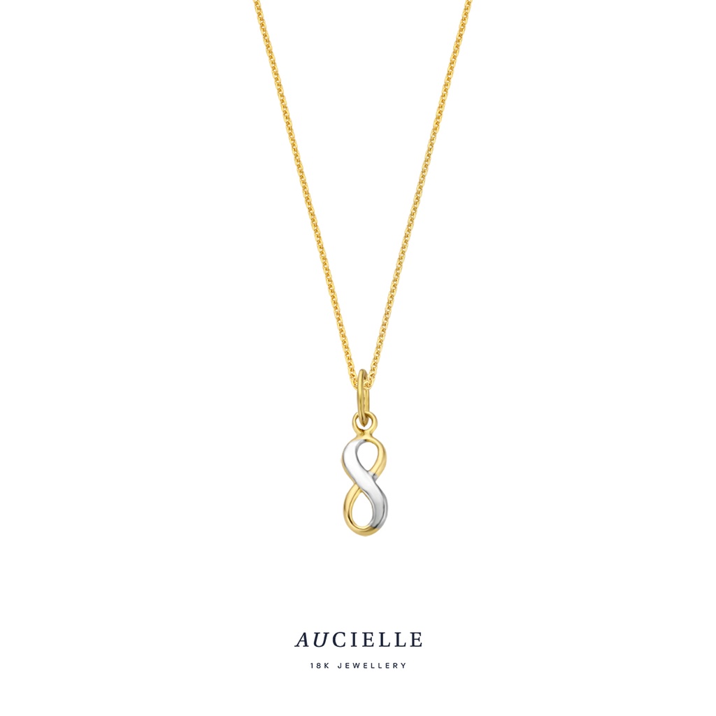 Pendentif Or bicolore infinity 