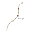 Bracelet plaqué or jaune & Oxyde de zirconium multicolores 20cm (BA103)