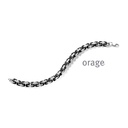 Bracelet pour hommes en acier inoxydable bicolore 22cm (BA165)