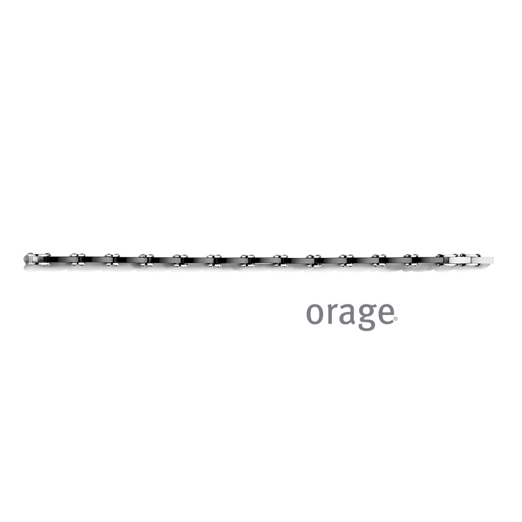 Bracelet pour hommes en acier inoxydable bicolore 21cm (BA169)