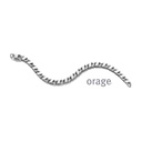 Bracelet pour hommes en acier inoxydable 21cm (BA185)