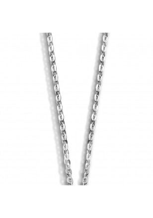[BK/4360/45-A] Chaine forçat brillante en argent rhodié 925/1000 45cm
