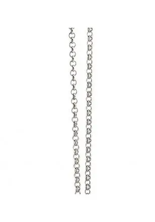 [BK/4364/50-A] Collier rolo en argent rhodié 925/1000 - 50 cm adaptable 