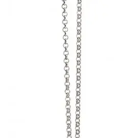 [BK4370A] Chaine rolo en argent rhodié 925/1000 - 40+5cm