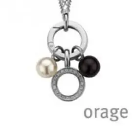 [R08] Pendentif breloque en argent rhodié 925/1000
