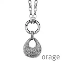 [R02] Pendentif en argent rhodié 925/1000