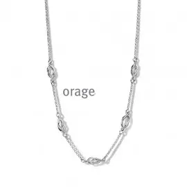 [AT234] Collier en argent rhodié 925/1000 avec détails torsadés - 46cm (AT234)