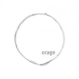 [AR020-V1321] Collier rigide en argent rhodié 925/1000 et oxydes de zirconium - 45cm (AR020-V1321)