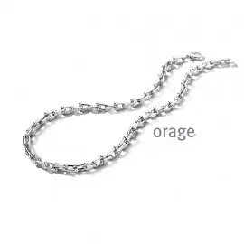 [AS451] Collier en acier 5mm maille "Tiffany's" - 47cm (AS451)