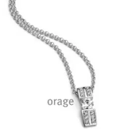 [Z17] Collier en argent rhodié 925/1000 - 42cm (Z17)