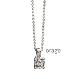 [V752] Collier en argent rhodié 925/1000 avec pendentif carré - 42cm (V752)