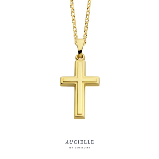 [AH0075B] Pendentif croix Or Jaune 18K