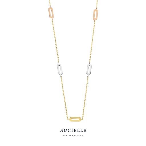 [AK0006L] Collier Or Multicolore 18K 45cm