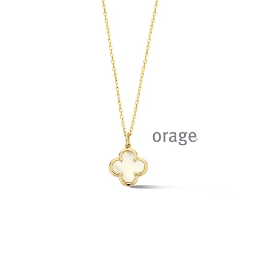 [BA129] Collier trèfle plaqué or - 45cm (BA129)