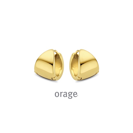 [BA147] Créoles en acier inoxydable jaune (BA147)