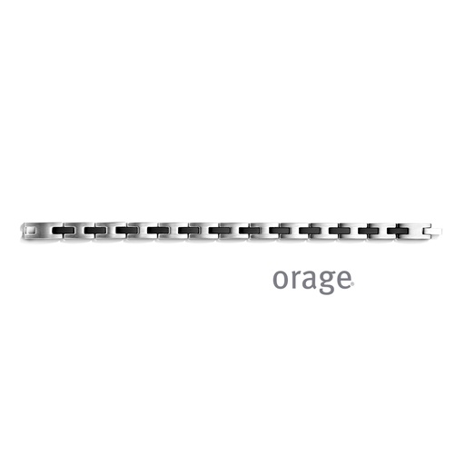 [BA170] Bracelet pour hommes en acier inoxydable bicolore 21cm (BA170)