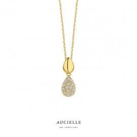 [AH0148D] Pendentif en Or Jaune 18K et Diamant de  0.126ct