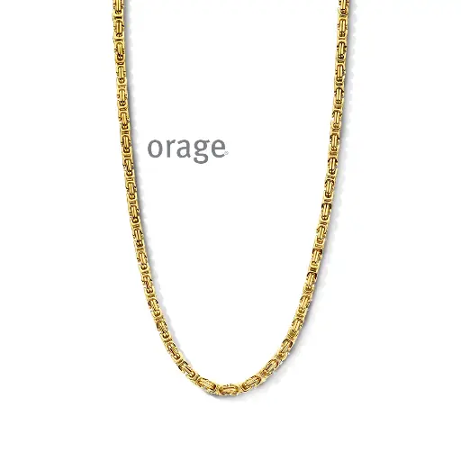 [BA264] Collier en acier jaune 55cm (BA264)